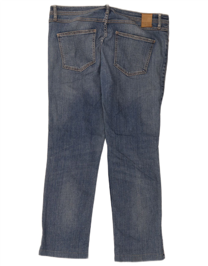 Zara Jean droit vieilli pour femme EU 42 Large W32 L26 Bleu