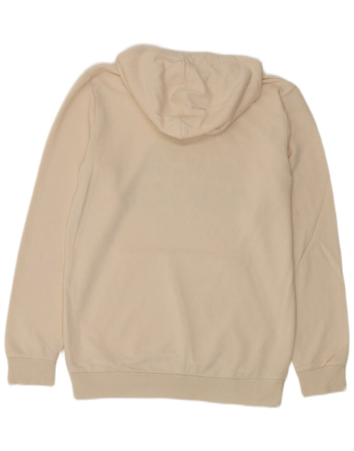 Adidas Pull à capuche graphique pour homme en coton blanc cassé moyen