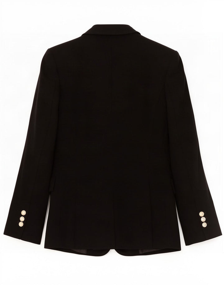 Zara Veste blazer à 2 boutons pour femme UK 6 XS Noir Polyester