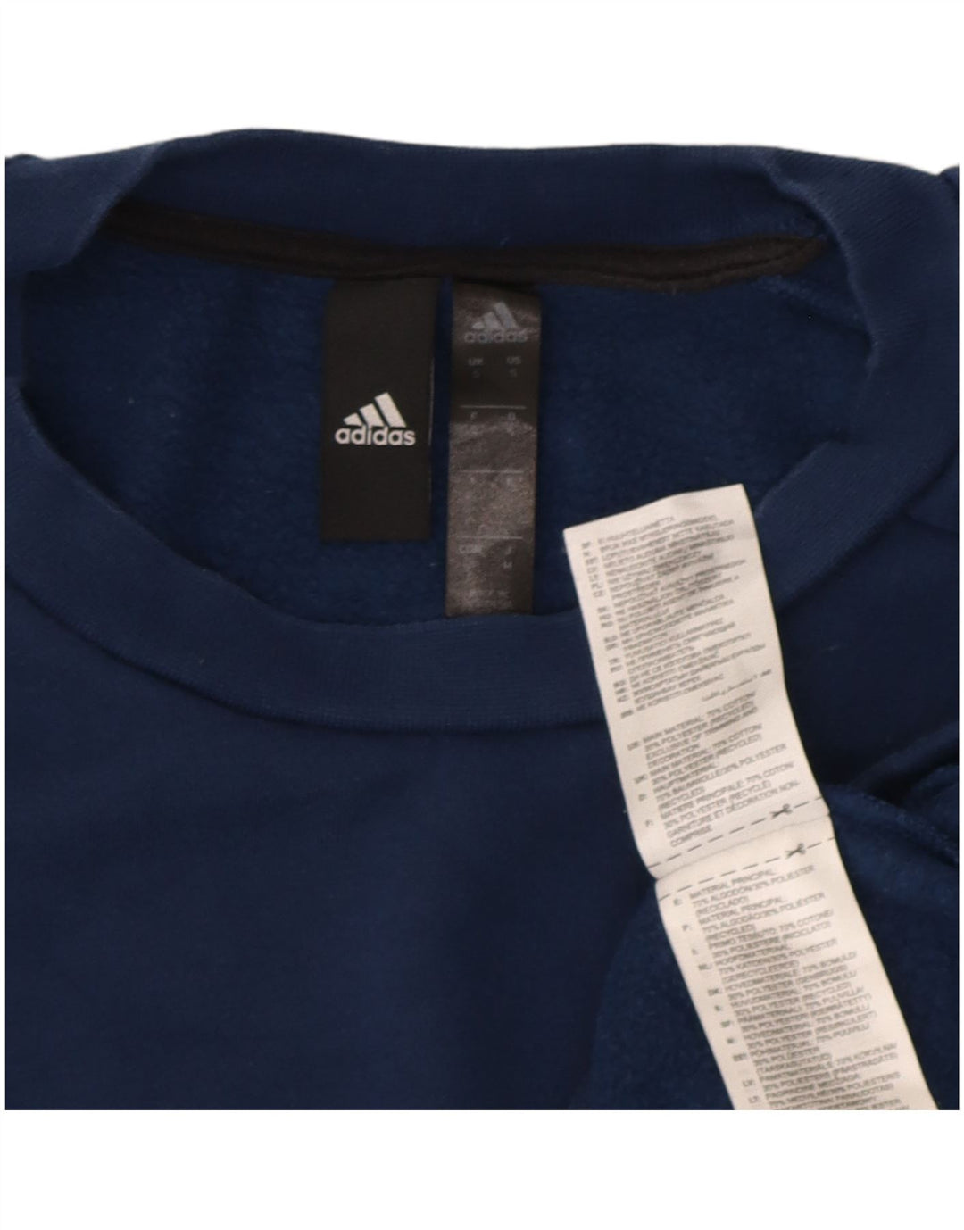 Adidas Mens Sweatshirt Jumper Petit Bleu Marine Coton