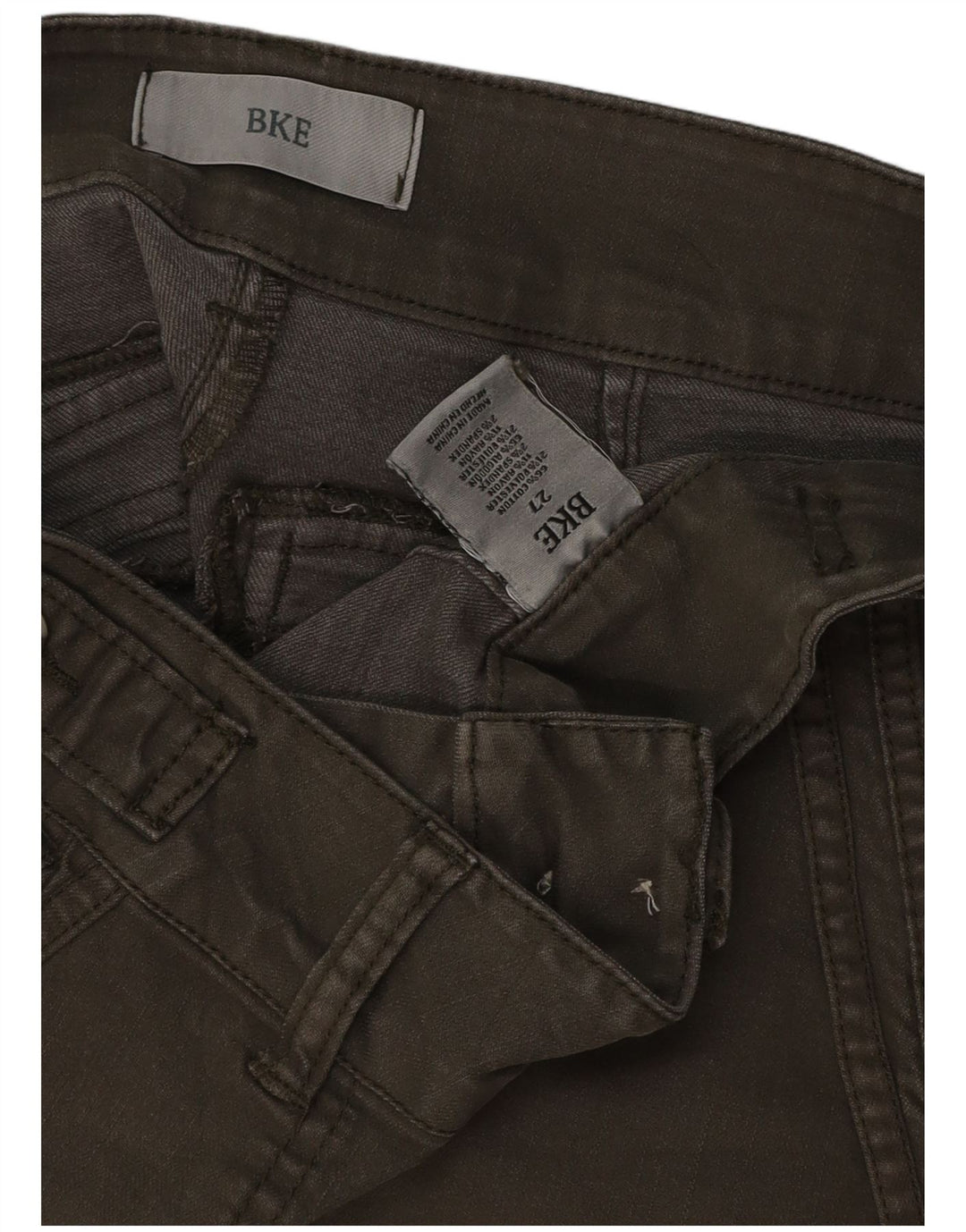 BKE Short en Jean Femme W27 Petit Kaki Coton