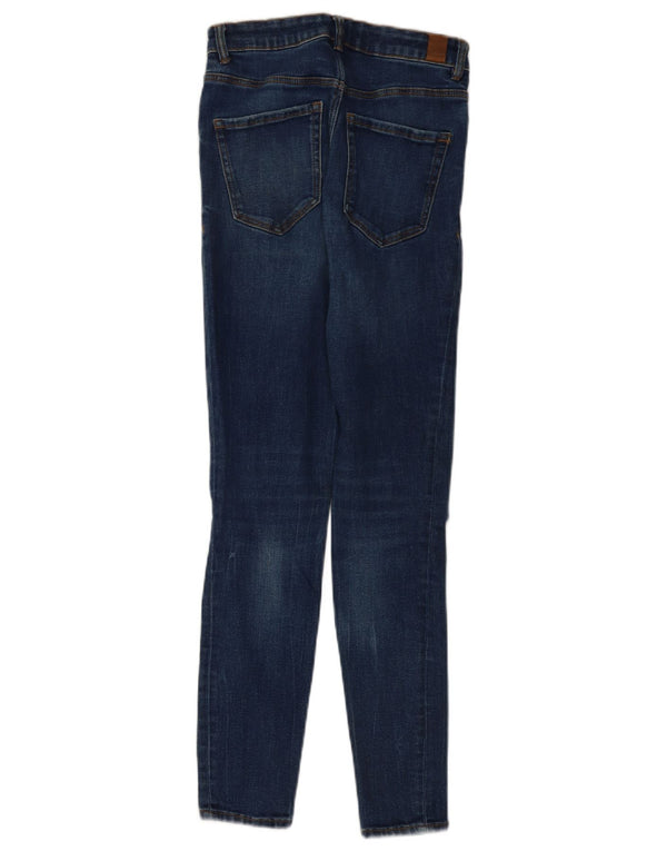 Zara Jean skinny vieilli pour femme EU 38 Small W28 L28 Bleu marine