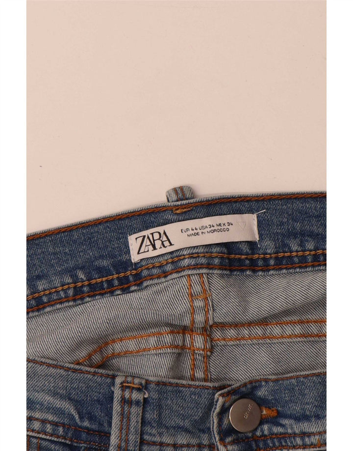 Zara Jean Slim Homme EU 44 Large W34 L32 Bleu Coton