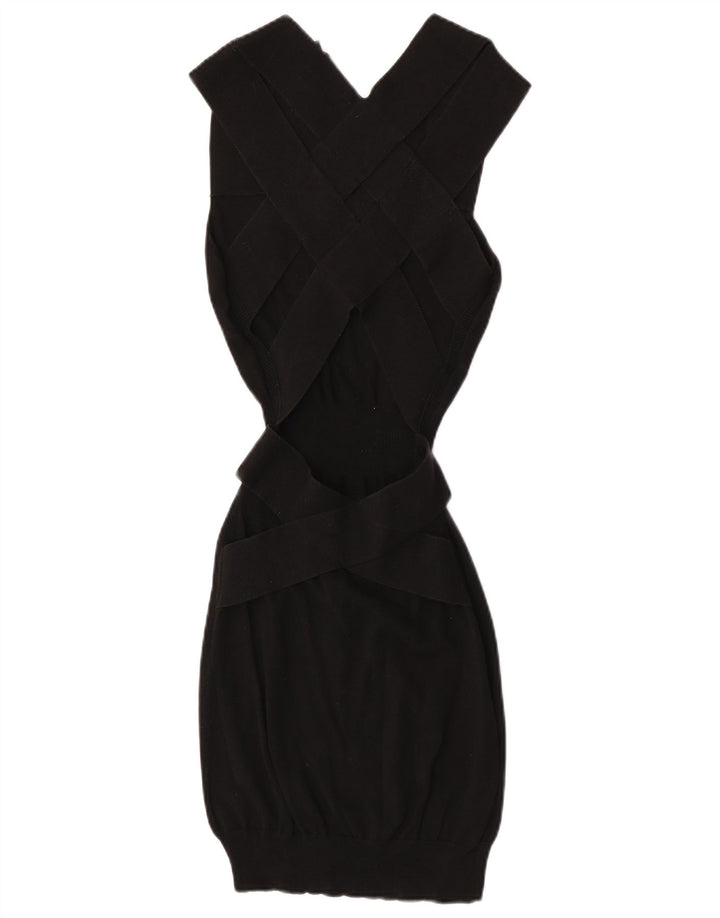 All Saints Womens Bubble Dress UK 8 petit coton noir