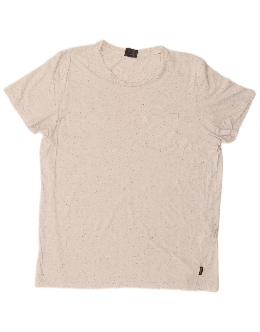 Jack & Jones T-Shirt Homme Haut Large Blanc Moucheté Coton