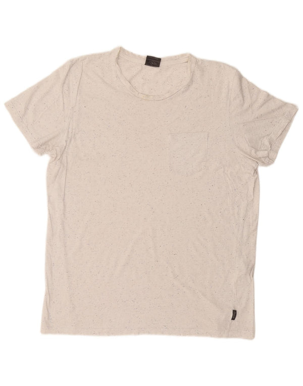 Jack & Jones T-Shirt Homme Haut Large Blanc Moucheté Coton