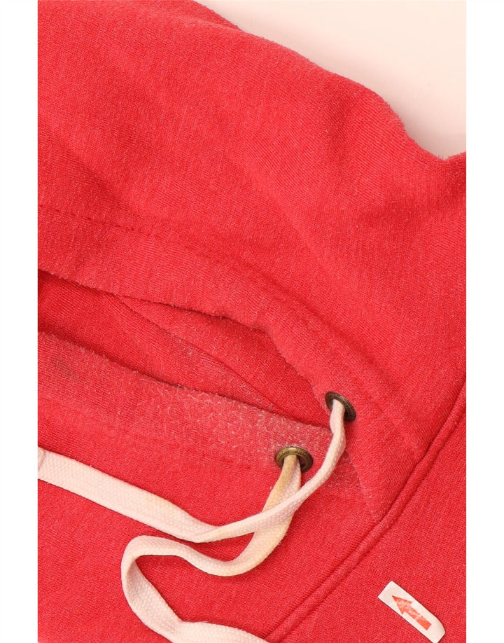 JACK WILLS Pull à Capuche Graphique Homme Rouge Moyen Coton