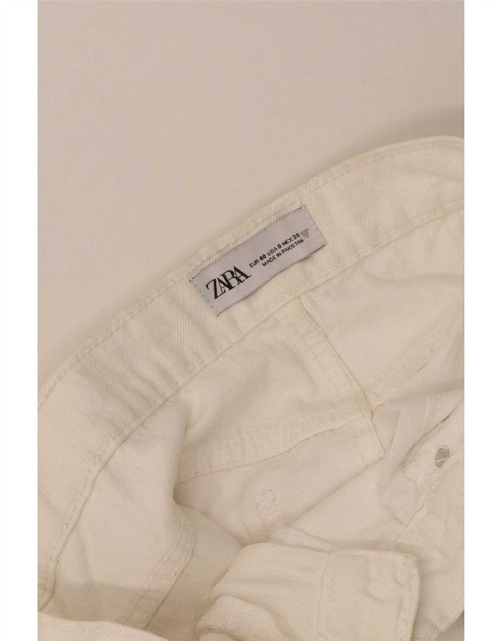 Zara Jean large pour femme EU 40 Medium W30 L32 Blanc