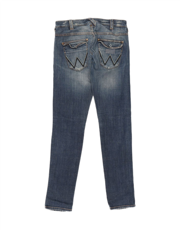 WRANGLER Womens Jamie Slim Jeans W27 L34 Blue Cotton Vintage Wrangler and Second-Hand Wrangler from Messina Hembry 