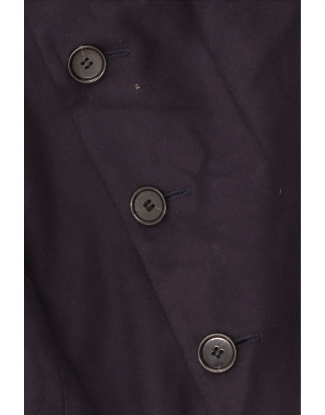 French Connection Trench-Coat Homme UK 38 Laine Vierge Bleu Marine Moyen