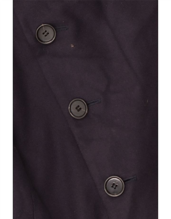 French Connection Trench-Coat Homme UK 38 Laine Vierge Bleu Marine Moyen