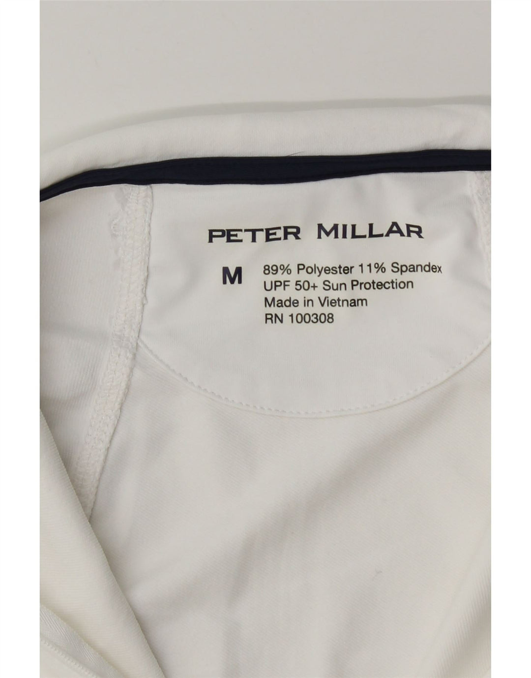 Peter Millar Haut de survêtement à col zippé pour femme Polyester blanc moyen