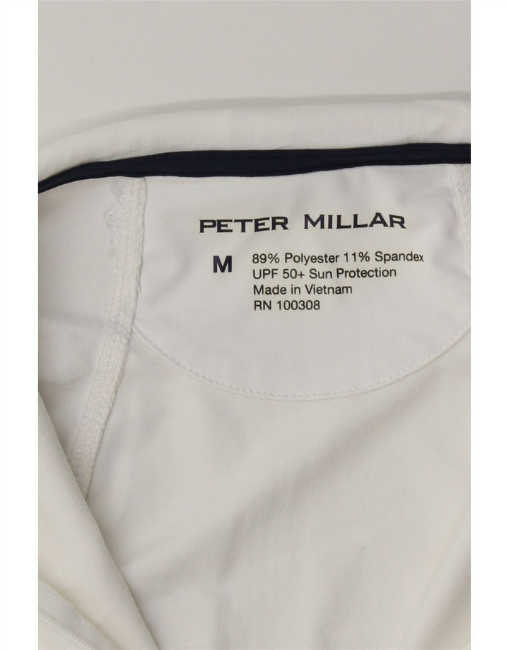 Peter Millar Haut de survêtement à col zippé pour femme Polyester blanc moyen