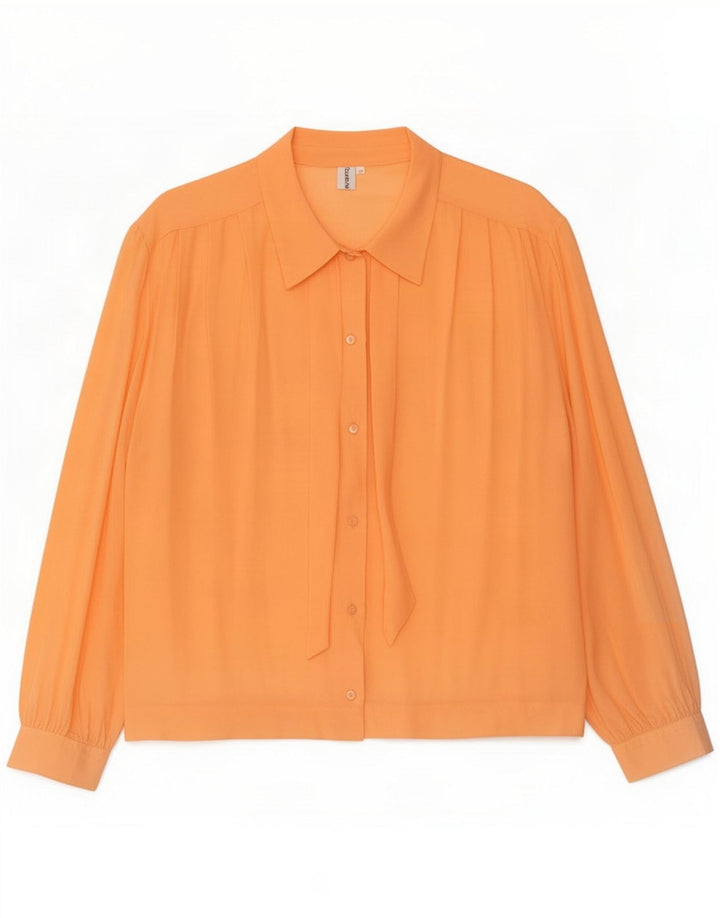 Chemisier vintage pour femme IT 47 Large Orange
