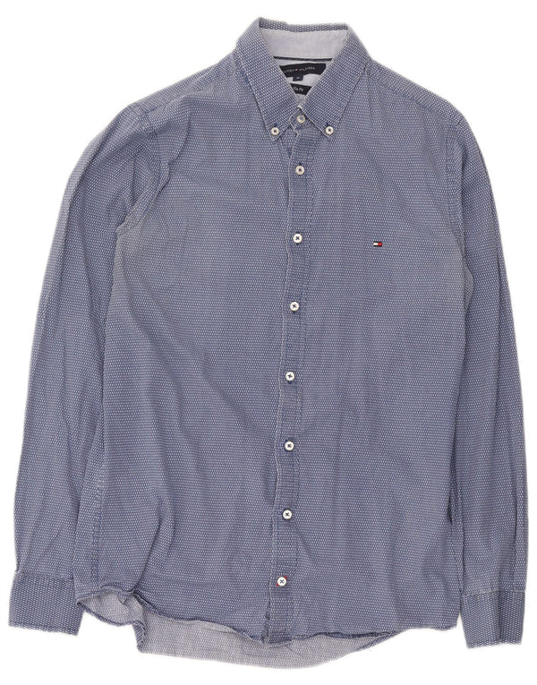 Tommy Hilfiger Chemise Slim Fit Homme Bleu Moyen à Pois Coton