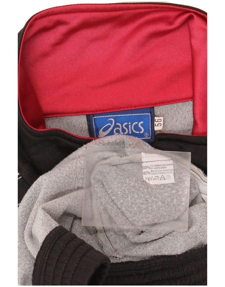 ASICS Veste de survêtement graphique pour hommes IT 56 XL Noir Colourblock