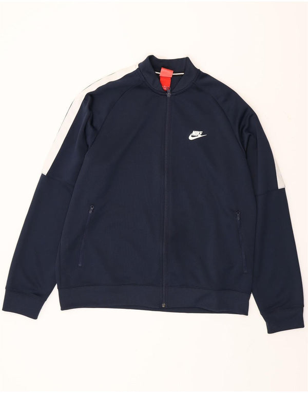 NIKE Veste de survêtement pour homme XL Bleu marine Colorblock Polyester