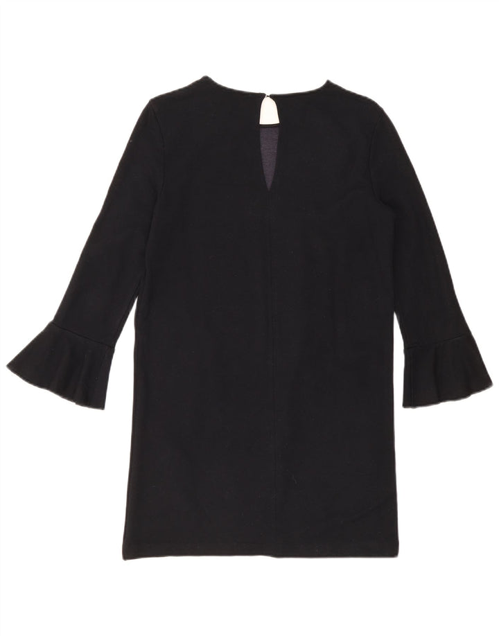 Zara Robe droite à manches longues pour femme UK 10 Small Bleu marine