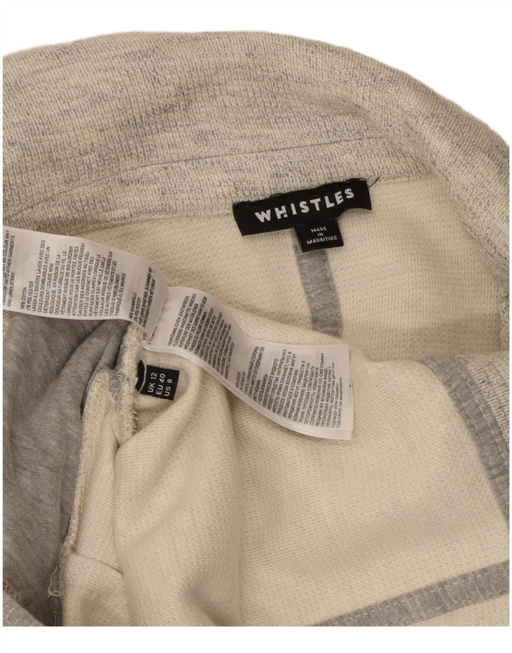 Whistles Veste blazer à 2 boutons pour femme UK 12 Gris moyen en coton moucheté
