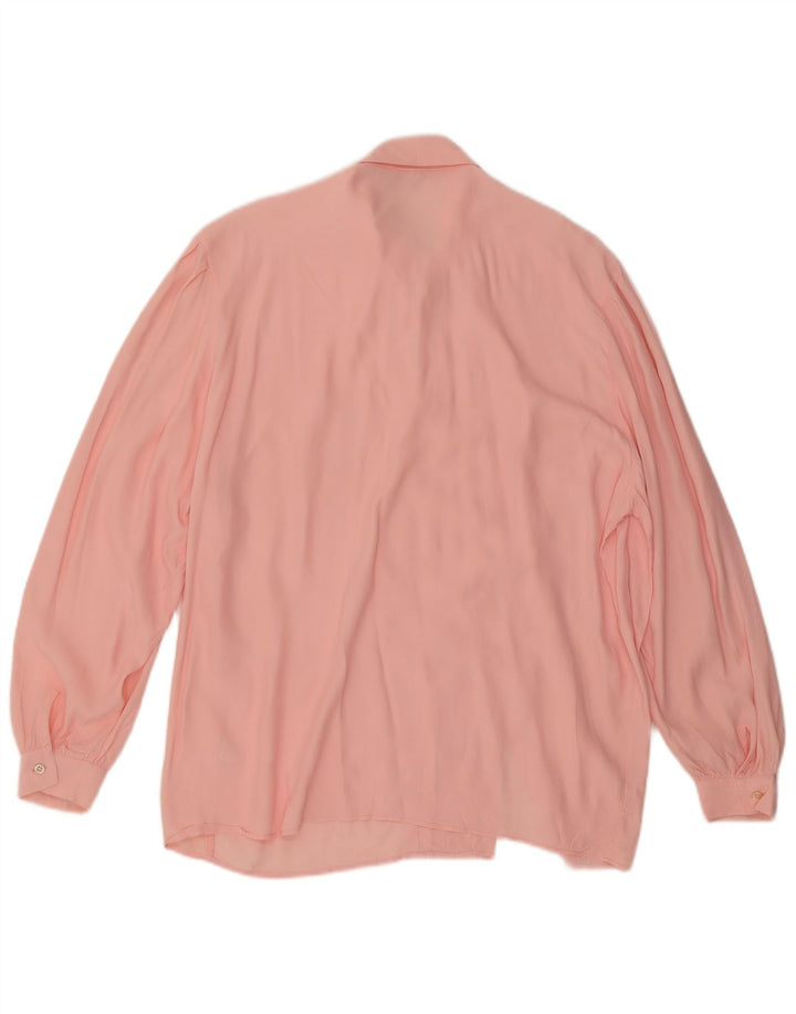 Chemise Femme Vintage Blouse IT 48 XL Acétate Rose