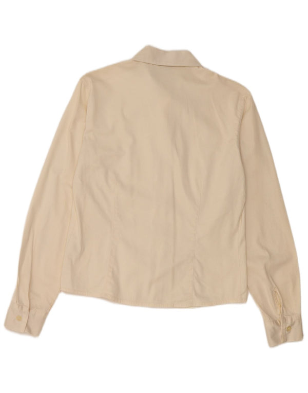 Trussardi Chemise Femme UK 10 Petit Coton Beige