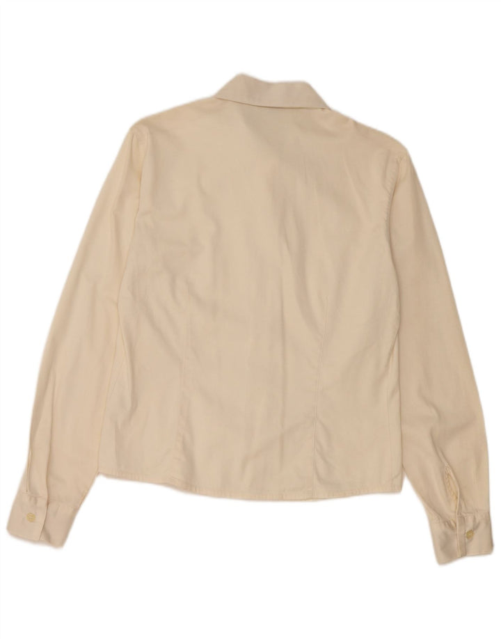 Trussardi Chemise Femme UK 10 Petit Coton Beige