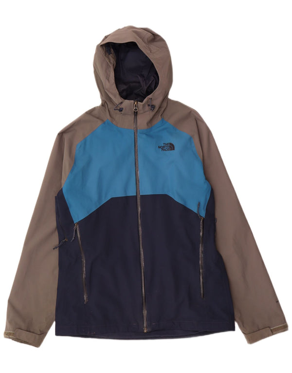 The North Face Veste de pluie à capuche pour homme UK 38 Bleu marine moyen Colourblock