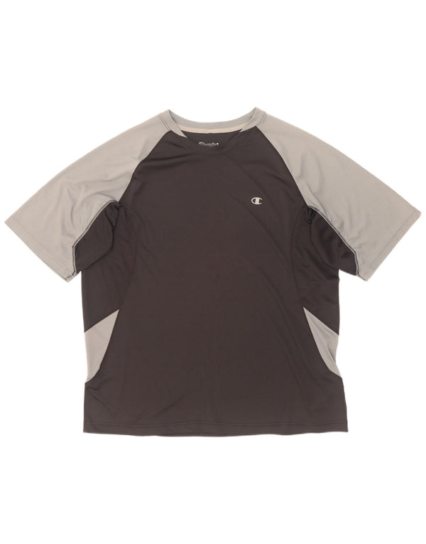 Champion T-Shirt Homme Top XL Noir Colourblock Polyester