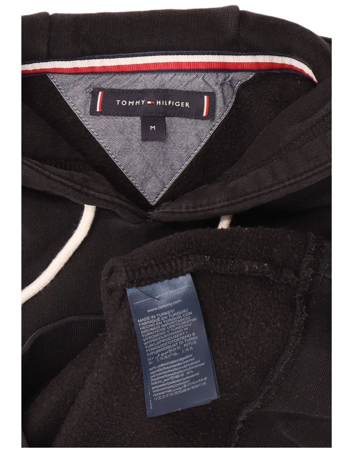 TOMMY HILFIGER Pull à Capuche Graphique Homme Noir Moyen Coton