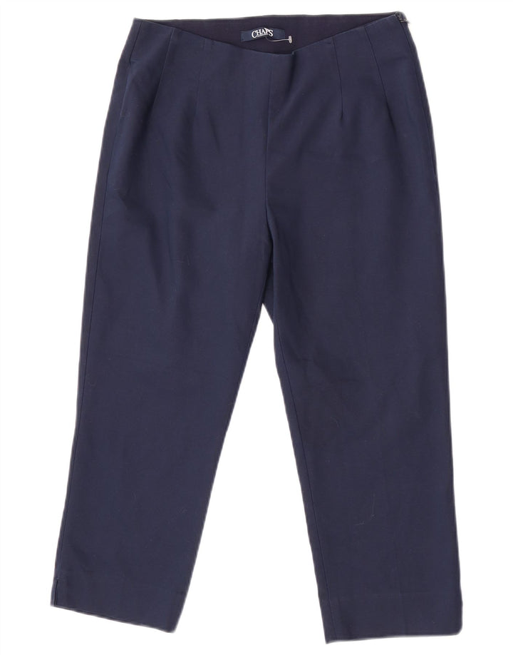 Chaps Pantalon Capri Femme US 6 Medium W27 L21 Bleu Marine Polyester