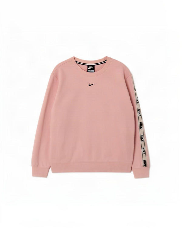Nike Sweat-shirt graphique pour femme UK 14 en coton color block rose moyen