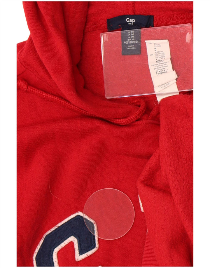Gap Pull à capuche surdimensionné graphique pour femme UK 14 Rouge moyen Coton