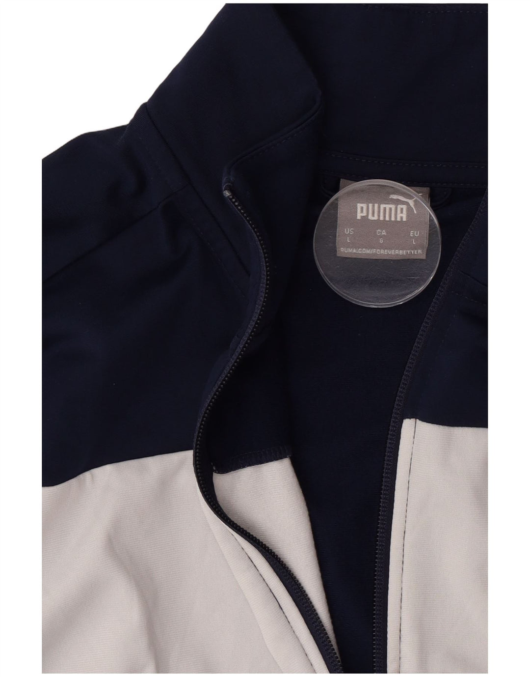 Puma Veste de survêtement pour homme Taille L Bleu marine Colourblock