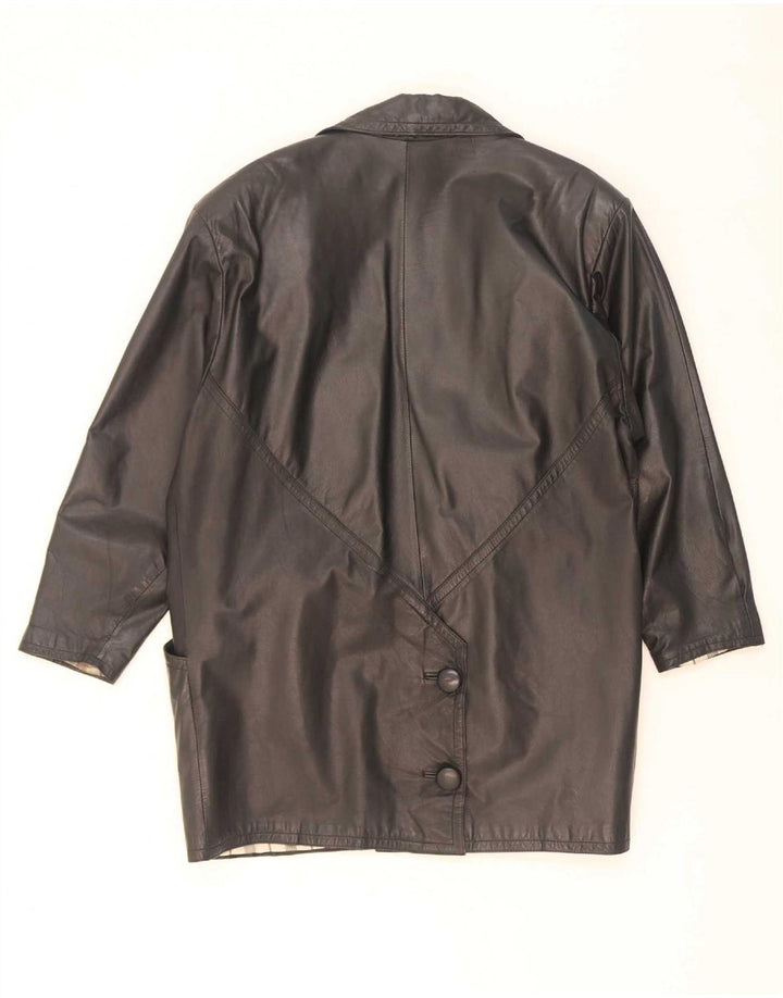 C&A Manteau en cuir pour femme UK 18 XL Noir