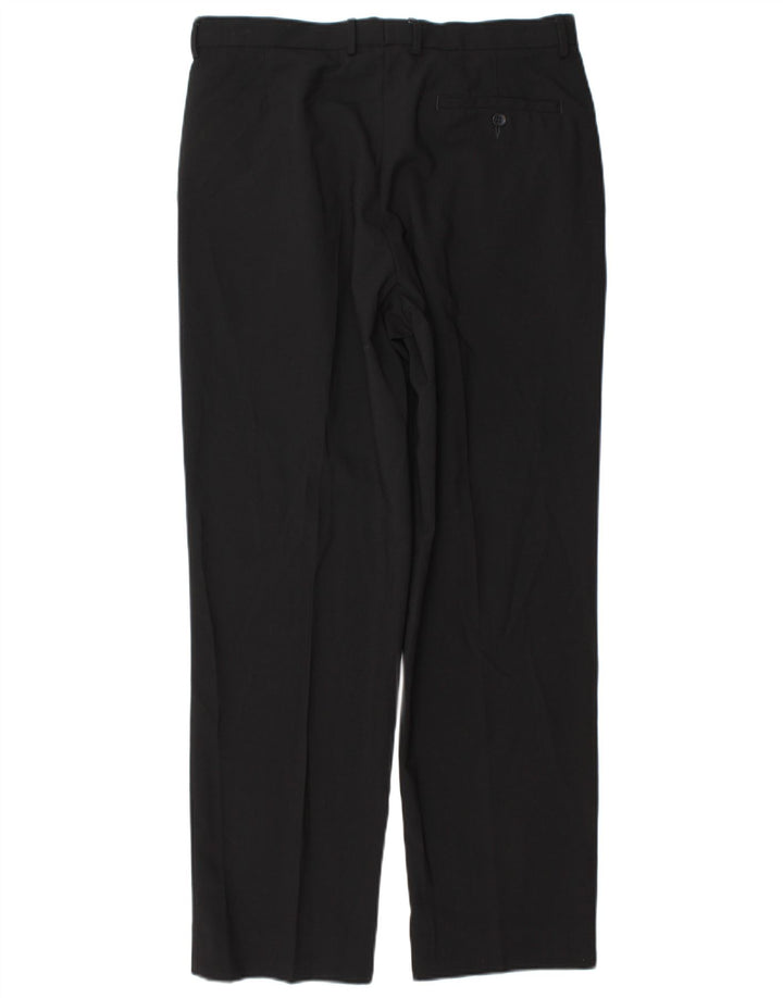 Marks & Spencer Pantalon Chino Droit Homme W34 L31 Noir Polyester
