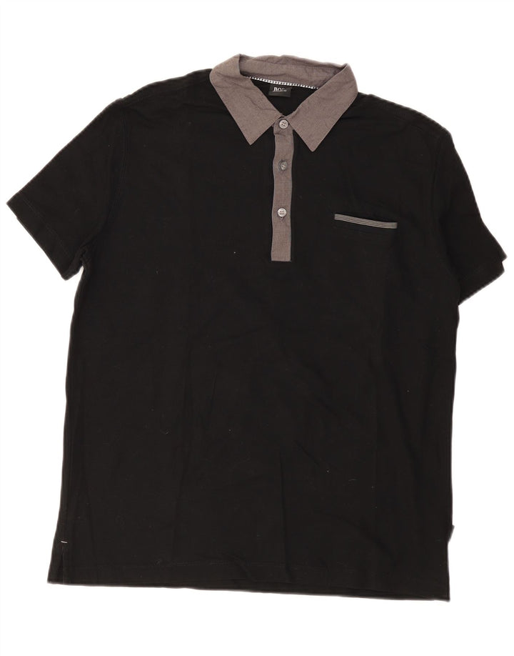 Hugo Boss Polo Regular Fit en coton color block noir moyen