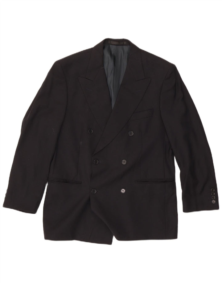 Marks & Spencer Veste blazer double boutonnage pour homme UK 40 Bleu marine moyen