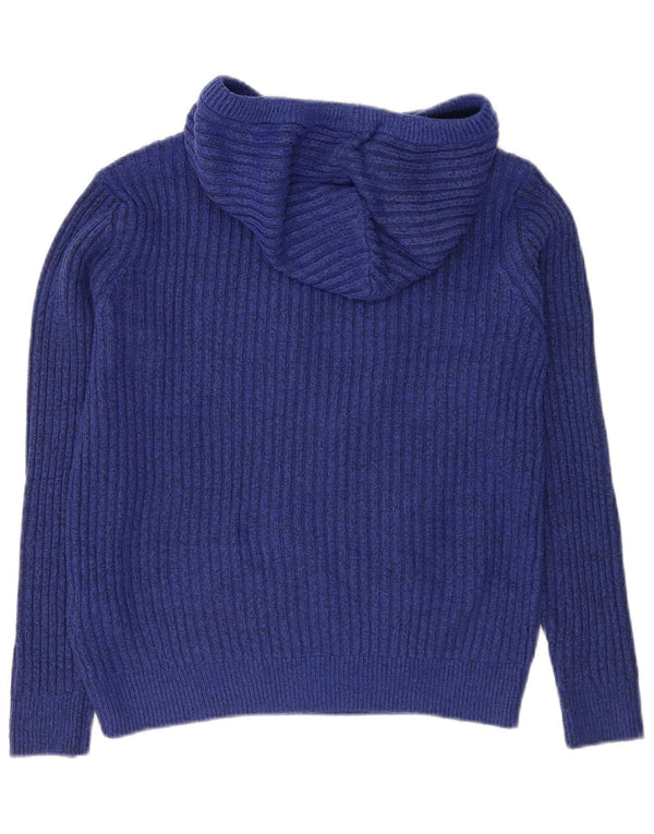 Marks & Spencer Pull à capuche pour femme UK 14 Bleu moyen Polyester