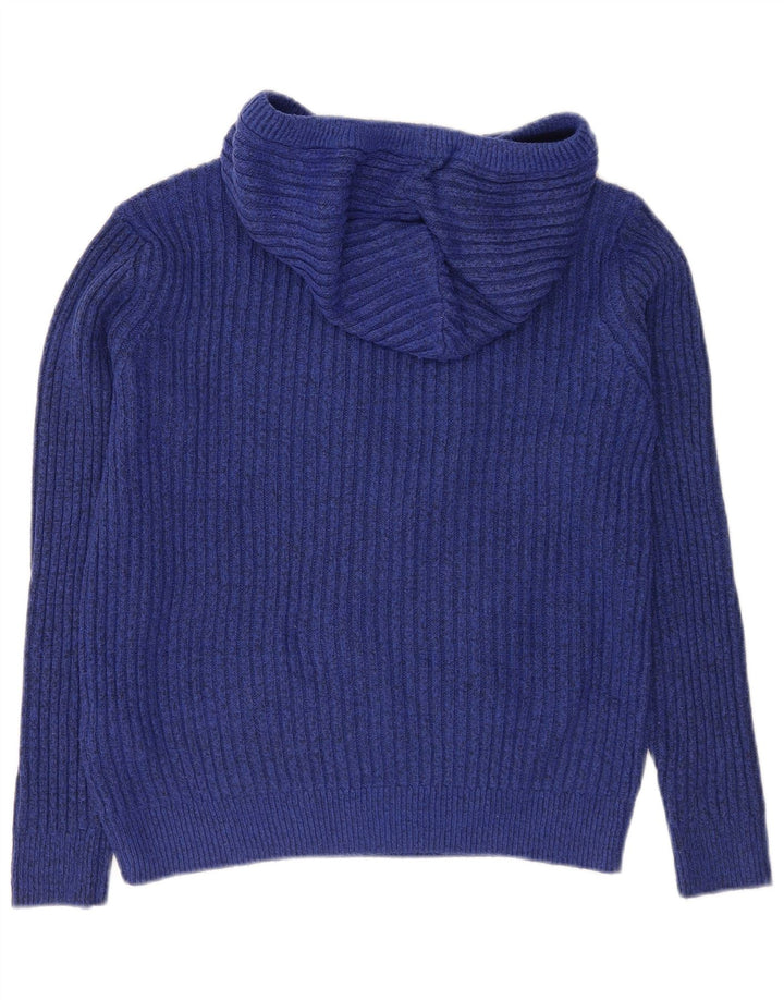 Marks & Spencer Pull à capuche pour femme UK 14 Bleu moyen Polyester