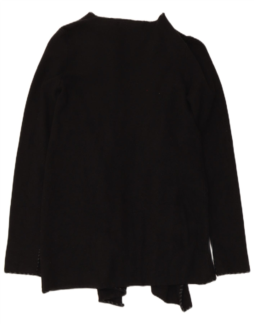 Zara Womens Asymétrique Ouvert Cardigan Pull UK 10 Petit Noir Polyester