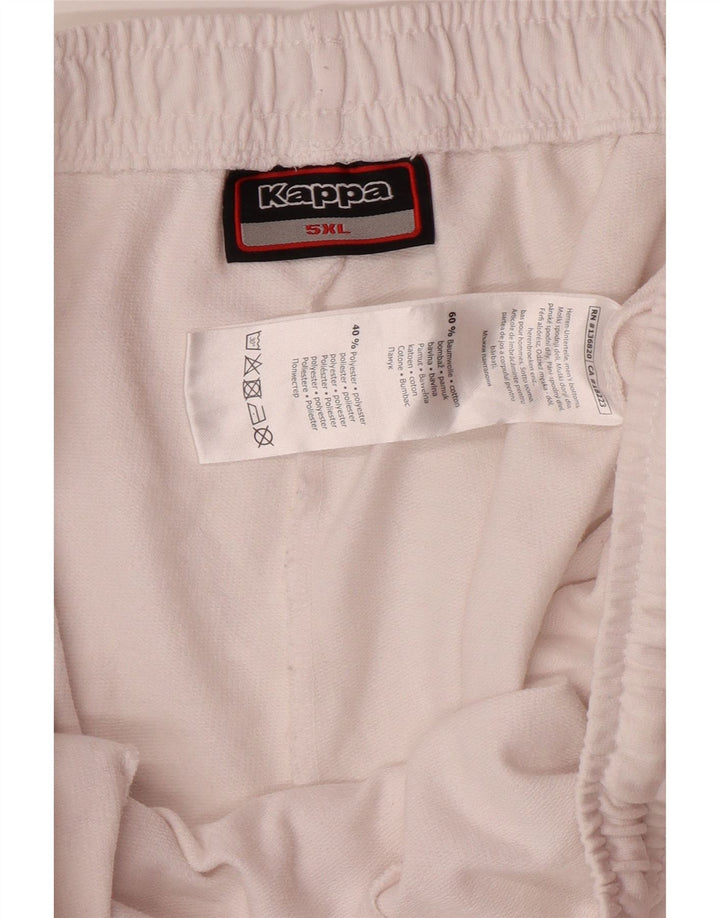 KAPPA Short de sport graphique pour homme 5XL en coton blanc