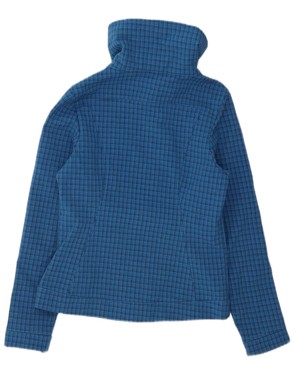 The North Face Veste coupe-vent pour femme UK 10 Petit bleu à carreaux en polyester