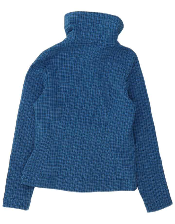 The North Face Veste coupe-vent pour femme UK 10 Petit bleu à carreaux en polyester