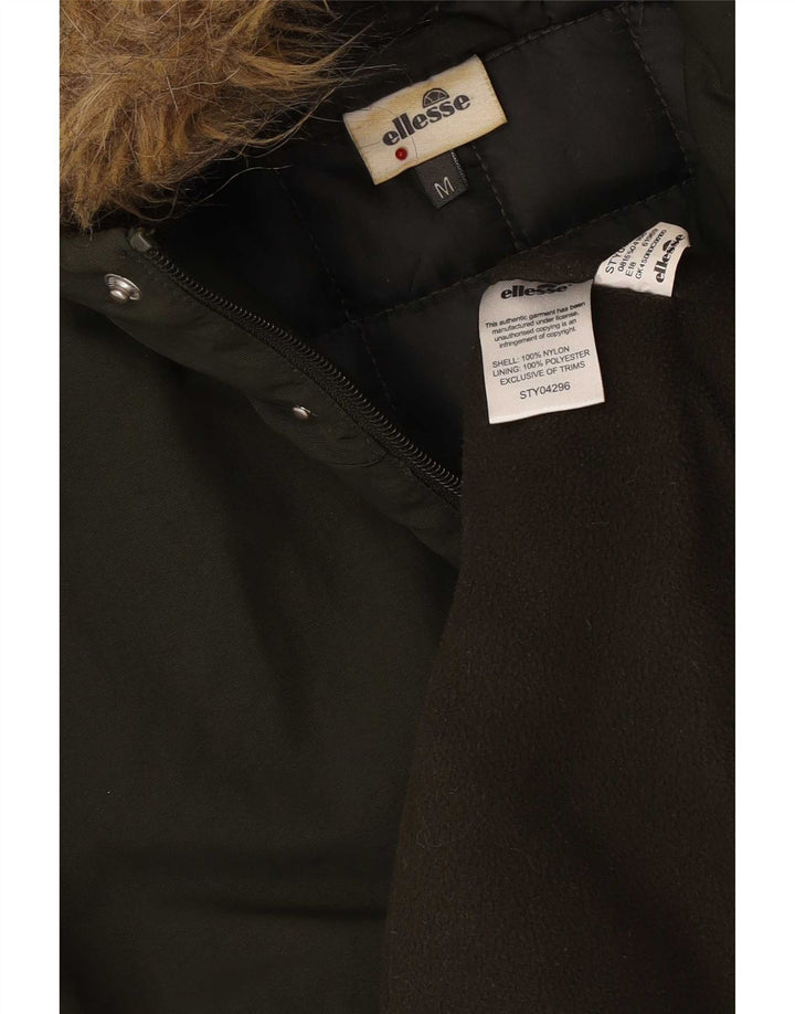 Ellesse Parka à capuche pour homme UK 38 Medium Khaki Nylon