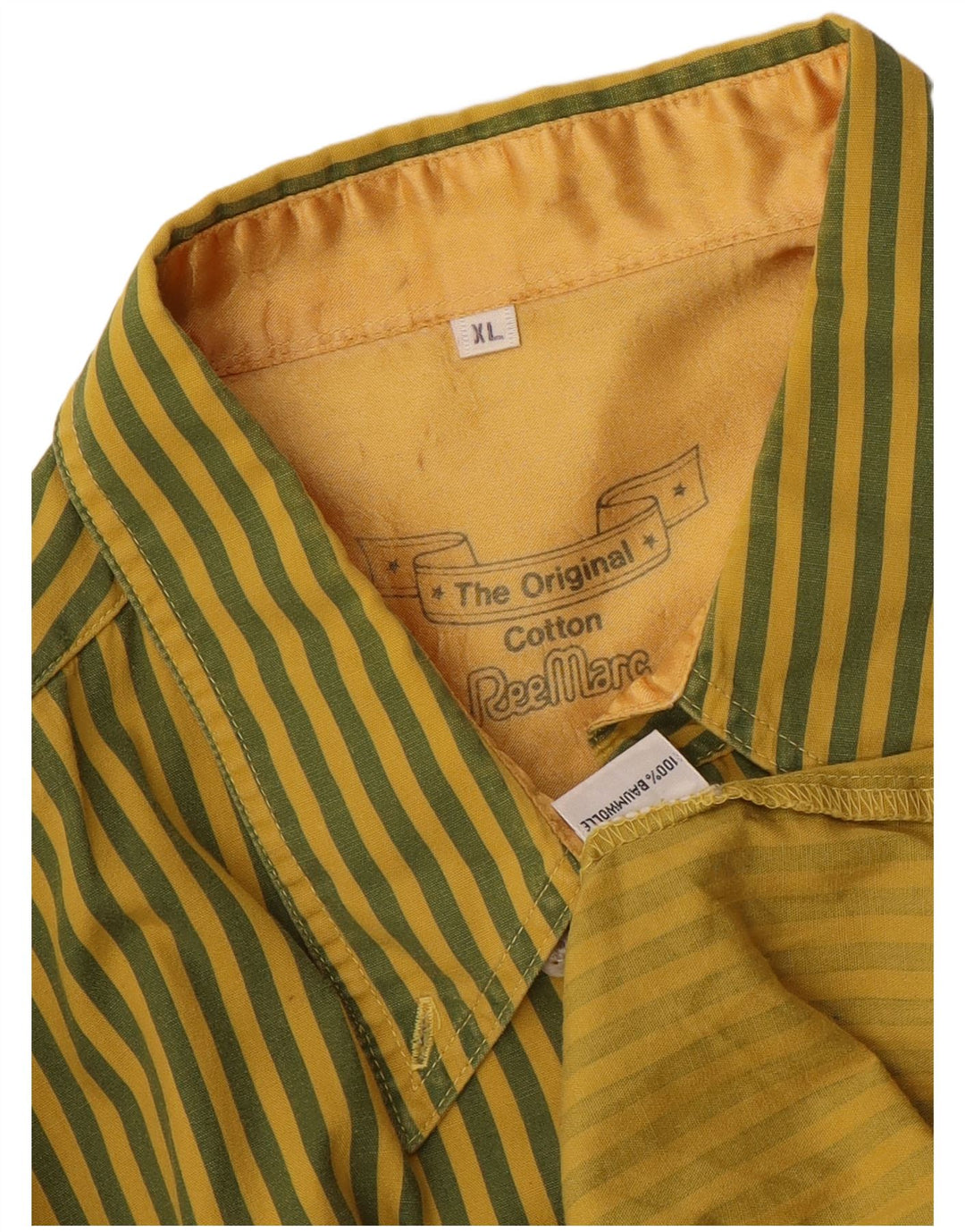 REEMARC Chemise Homme XL Vert Rayé Coton