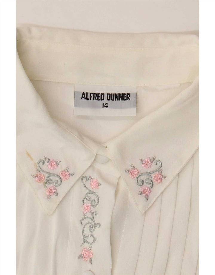 Alfred Dunner Chemisier transparent pour femme UK 14 Large Blanc