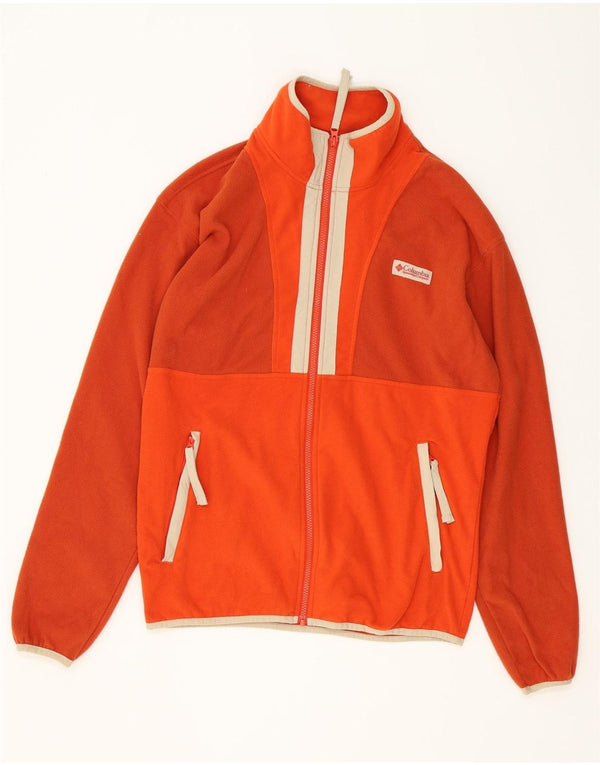 COLUMBIA Veste Polaire Homme UK 38 Orange Moyen Polyester