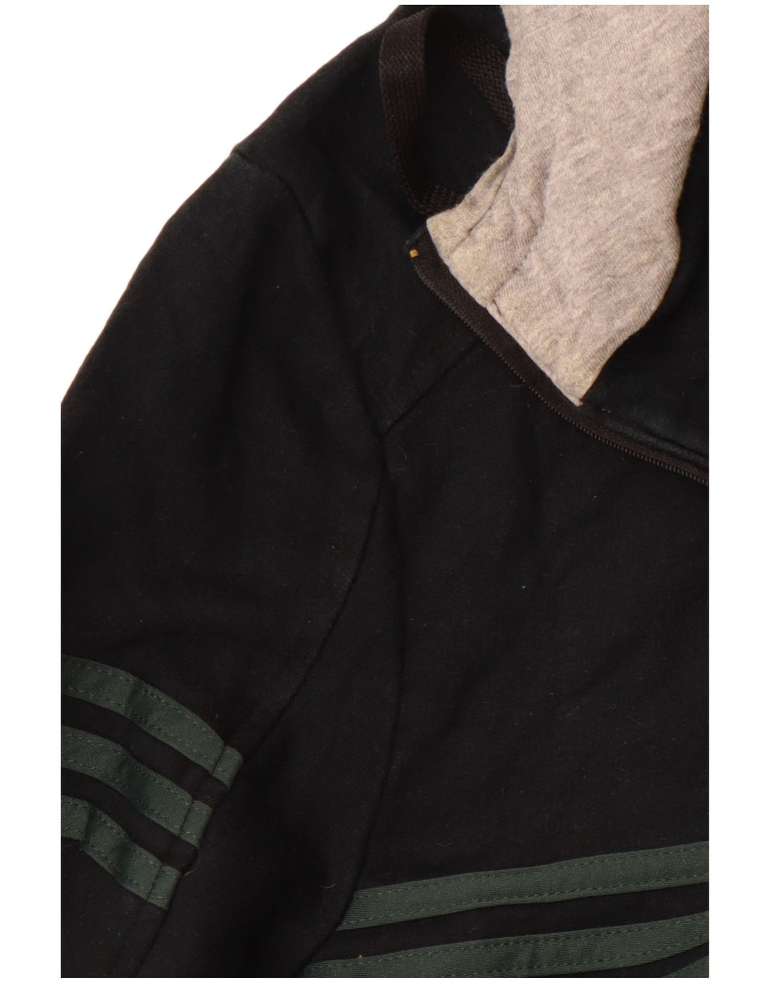 ADIDAS Pull à capuche graphique pour homme avec col zippé UK 40/42 Bleu marine moyen