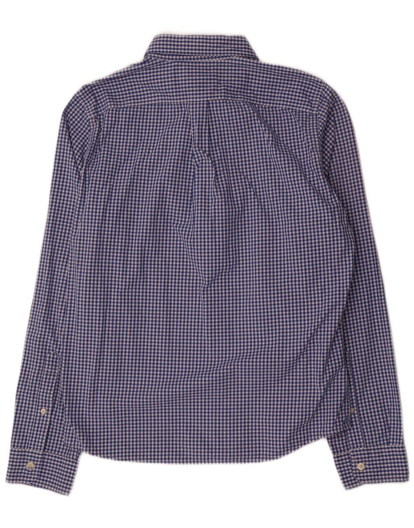 Abercrombie & Fitch Veste bomber musculaire pour homme XL en coton vichy bleu