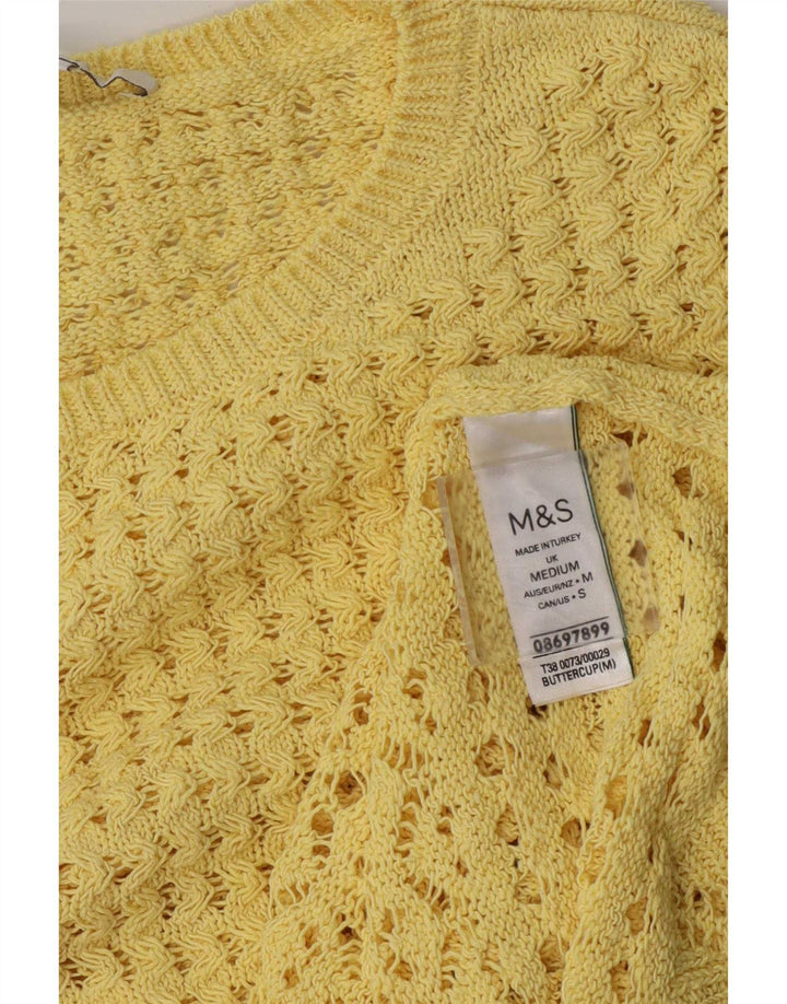 Marks & Spencer Haut chemisier au crochet pour femme UK 12 Polyester jaune moyen